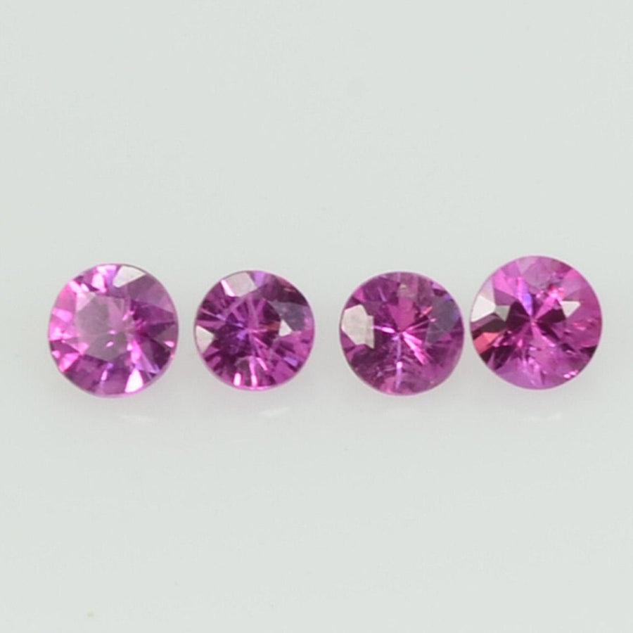 2.5 mm Natural Pink Sapphire Loose Gemstone Round Diamond Cut Cleanish Quality AA Color