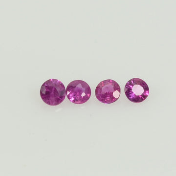 2.0 mm Natural Pink Sapphire Loose Gemstone Round Diamond Cut Vs Quality AAA Color