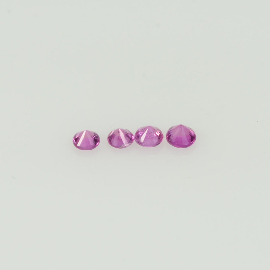 2.0 mm Natural Pink Sapphire Loose Gemstone Round Diamond Cut Vs Quality A Color