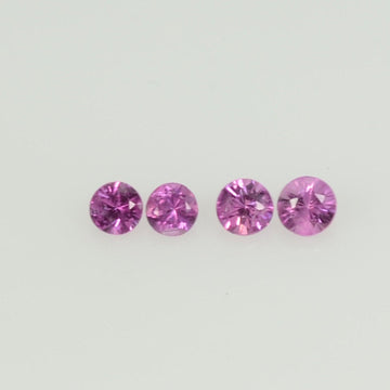 2.0 mm Natural Pink Sapphire Loose Gemstone Round Diamond Cut Vs Quality A Color