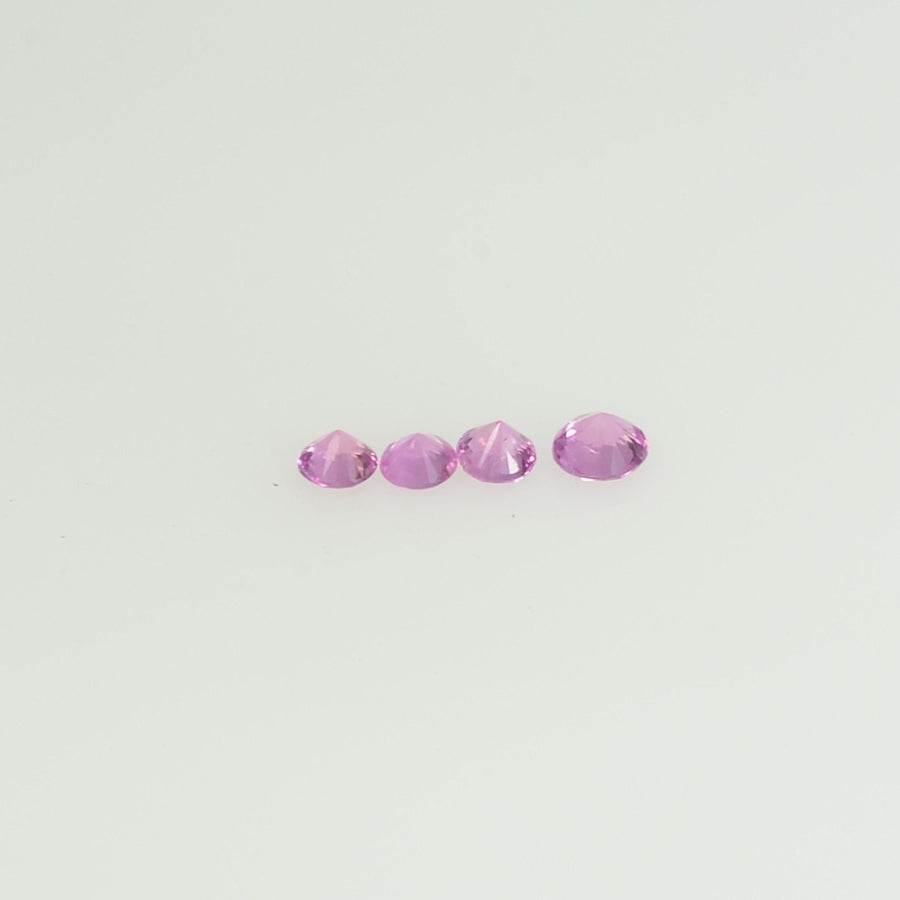 2.0 mm Natural Pink Sapphire Loose Gemstone Round Diamond Cut Vs Quality Color