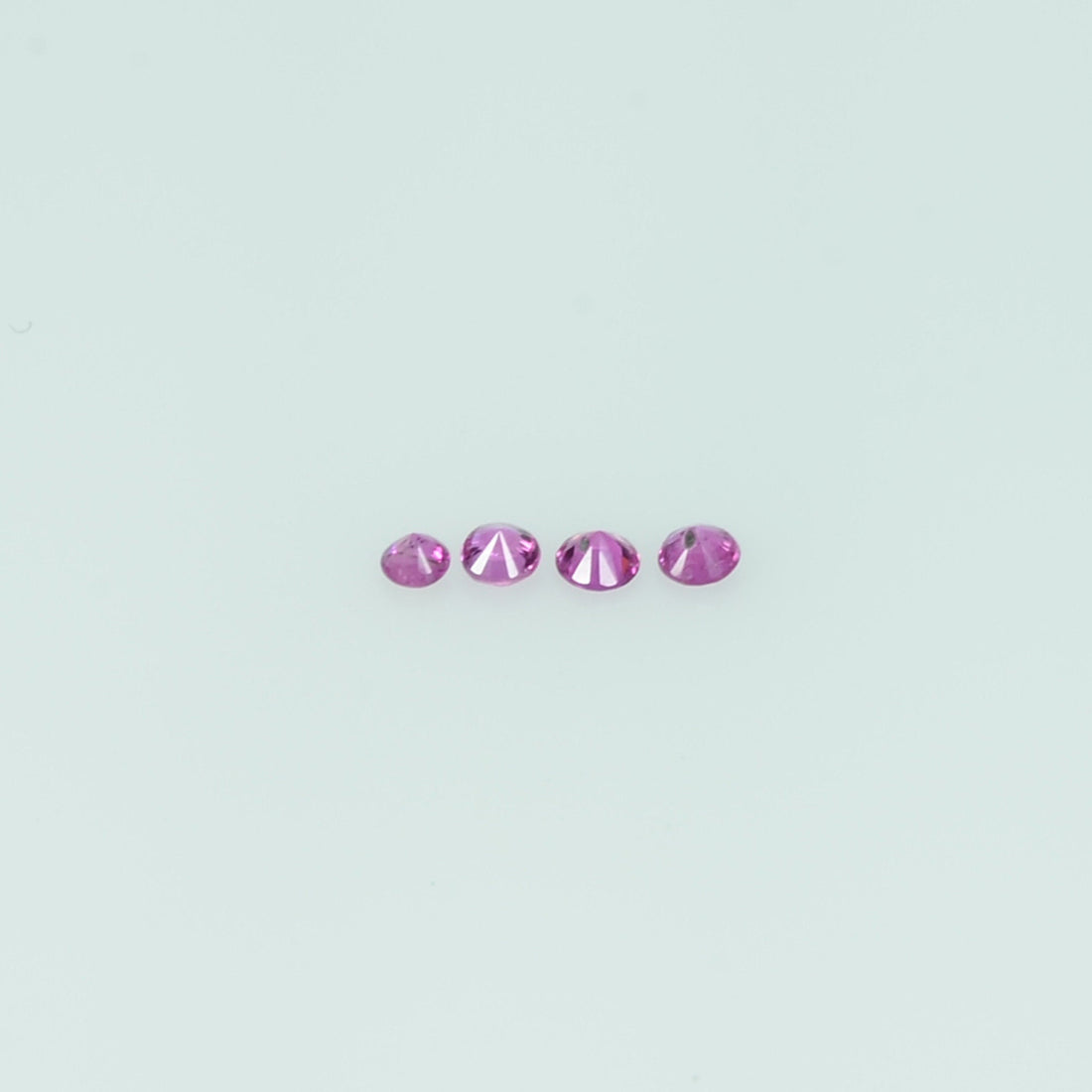 0.8-2.0 mm Natural Pink Sapphire Loose Gemstone Round Diamond Cut Vs Quality A Color