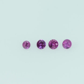 0.8-2.0 mm Natural Pink Sapphire Loose Gemstone Round Diamond Cut Vs Quality A Color
