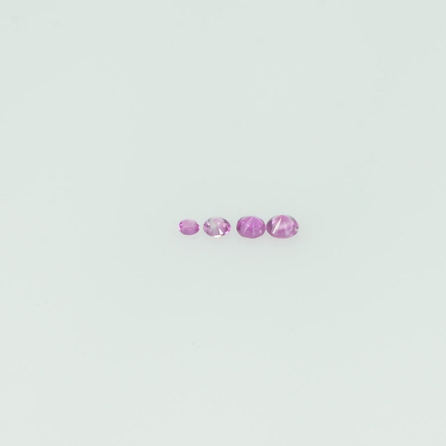 0.8-1.9 mm Natural Pink Sapphire Loose Gemstone Round Diamond Cut Vs Quality Color