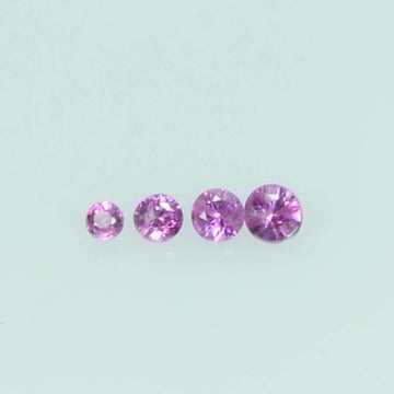 0.8-1.9 mm Natural Pink Sapphire Loose Gemstone Round Diamond Cut Vs Quality Color