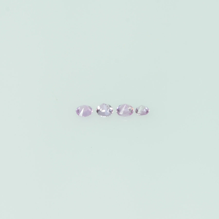 0.8-1.8 mm Natural Pink Sapphire Loose Gemstone Round Diamond Cut Vs Quality Color