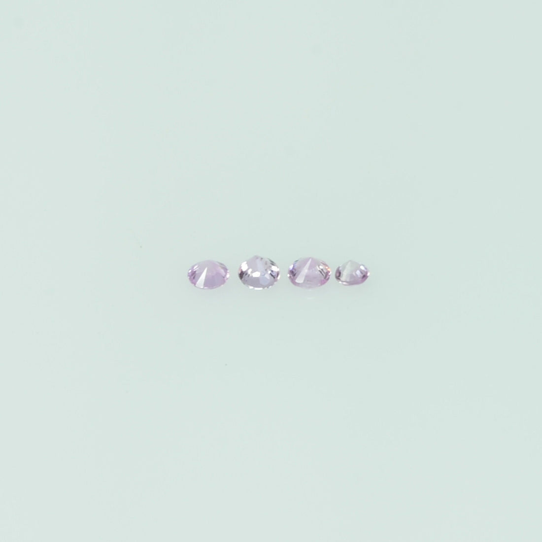 1.0-2.2 mm Natural Pink Sapphire Loose Gemstone Round Diamond Cut Vs Quality Color