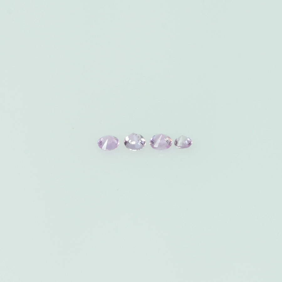 1.0-2.2 mm Natural Pink Sapphire Loose Gemstone Round Diamond Cut Vs Quality Color