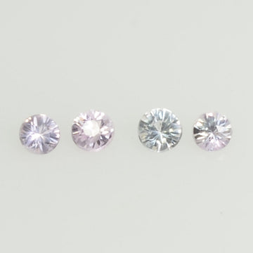 1.3-3.5 mm Natural Pink Sapphire Loose Gemstone Round Diamond Cut Vs Quality