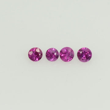 1.8-2.3 mm Natural Pink Sapphire Loose Gemstone Round Diamond Cut Vs Quality AAA Color