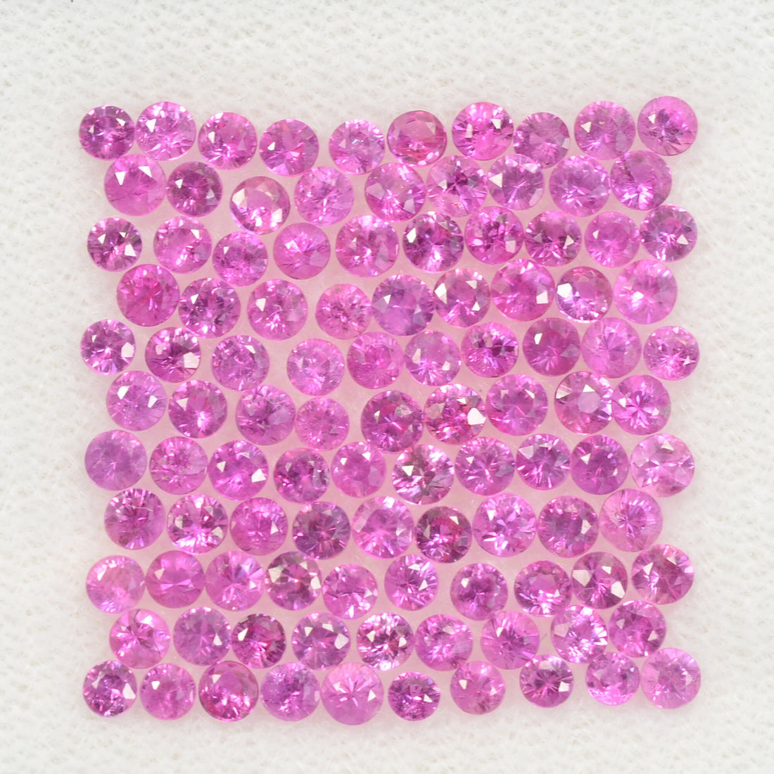 1.8-2.6 mm Natural Pink Sapphire Loose Gemstone Round Diamond Cut Vs Quality A+ Color