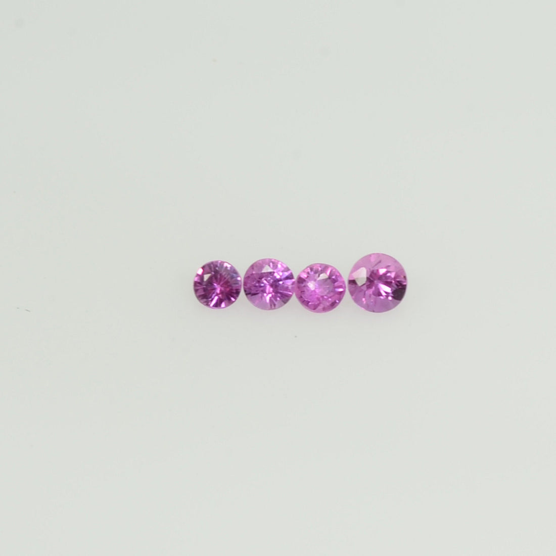 1.8-2.3 mm Natural Pink Sapphire Loose Gemstone Round Diamond Cut Vs Quality A Color