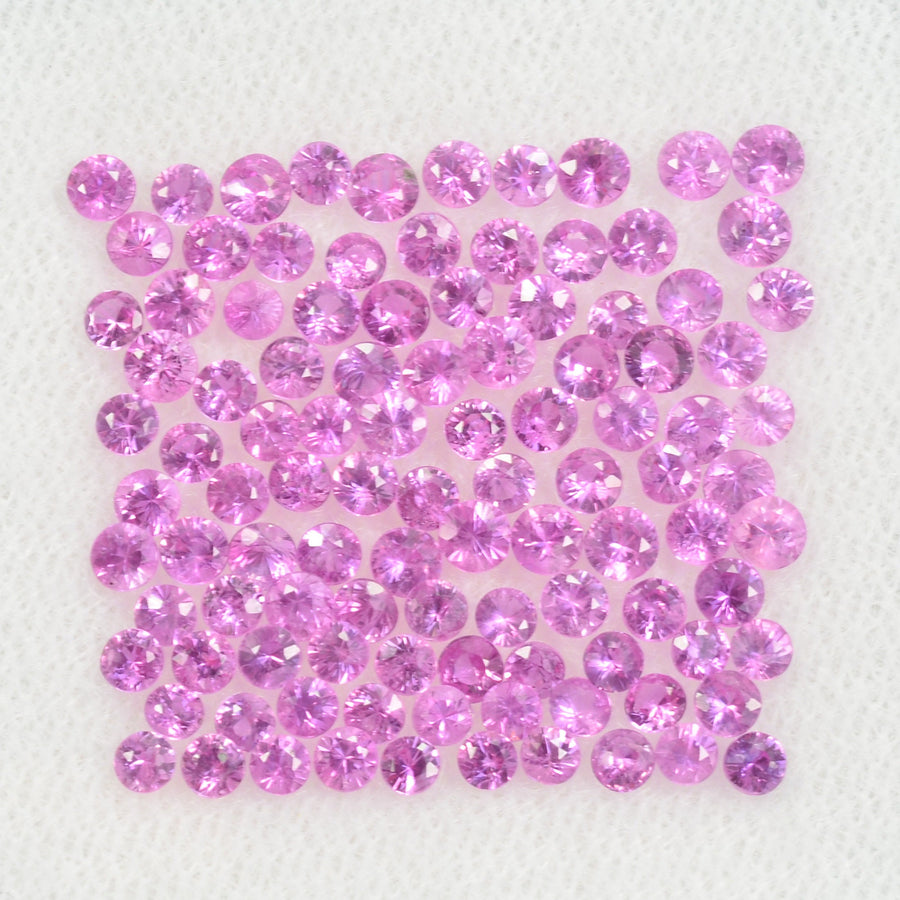1.8-2.2 mm Natural Pink Sapphire Loose Gemstone Round Diamond Cut Vs Quality Color