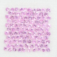 1.6-2.3 mm Natural Pink Sapphire Loose Gemstone Round Diamond Cut Vs Quality Color