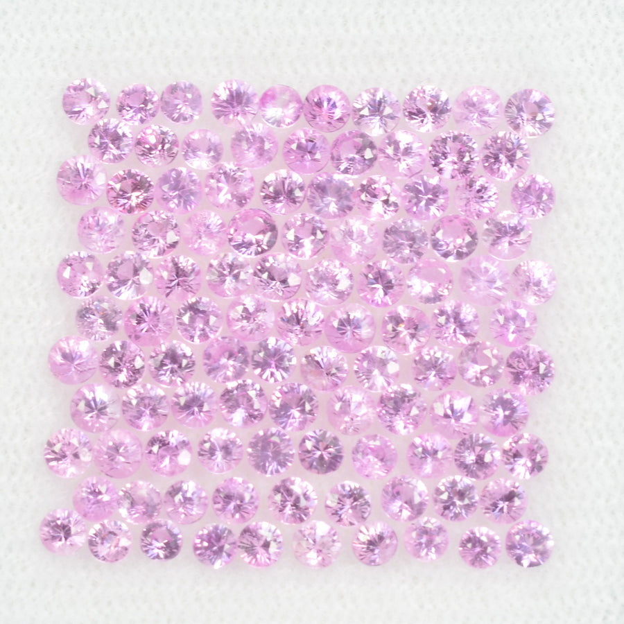 1.6-2.3 mm Natural Pink Sapphire Loose Gemstone Round Diamond Cut Vs Quality Color