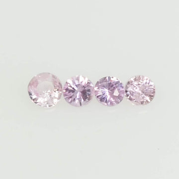 1.8-2.5 mm Natural Pink Sapphire Loose Gemstone Round Diamond Cut Vs Quality Color