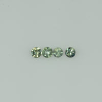 2.5-4 mm Natural Green Sapphire Loose Gemstone Round Diamond Cut Vs Quality Color