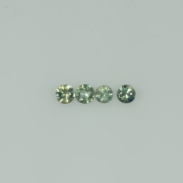 2.5-4 mm Natural Green Sapphire Loose Gemstone Round Diamond Cut Vs Quality Color