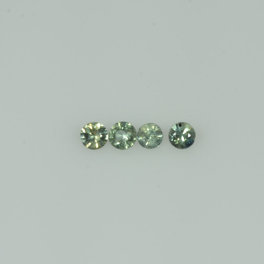2.5-4 mm Natural Green Sapphire Loose Gemstone Round Diamond Cut Vs Quality Color