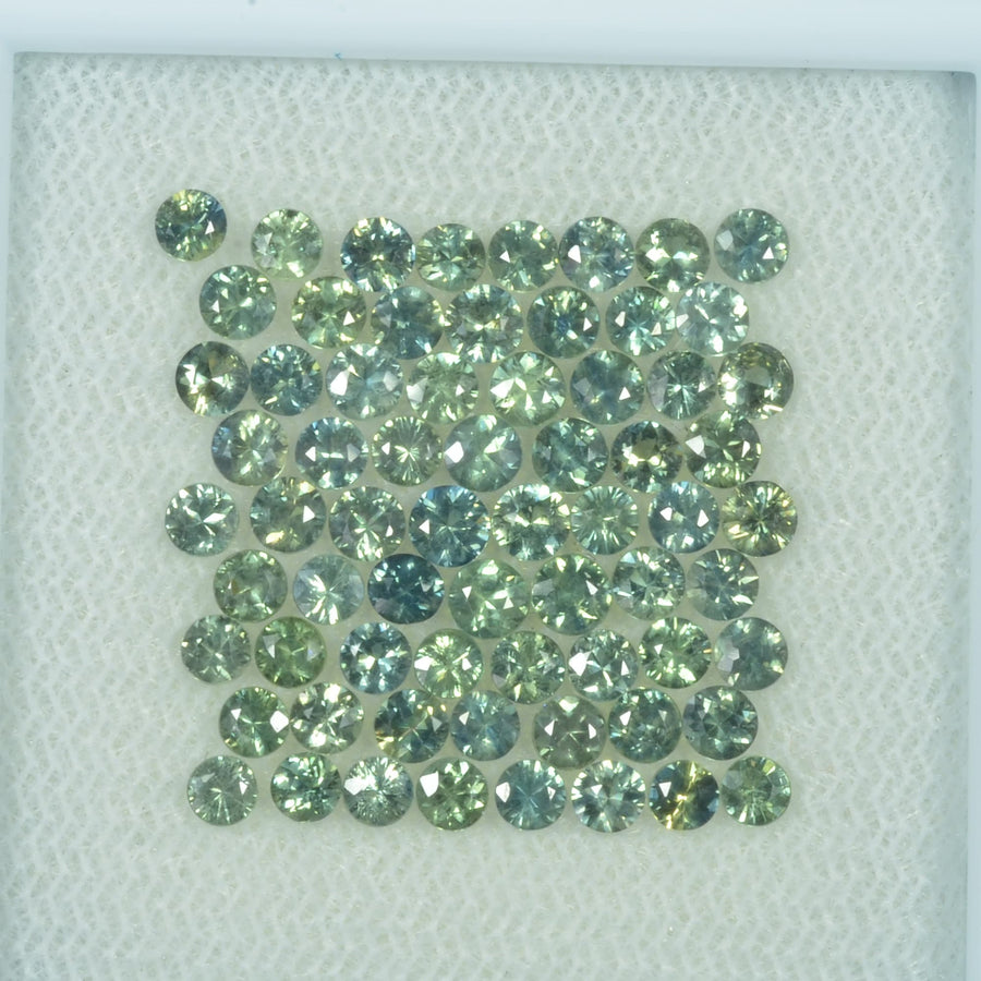 2.5-4 mm Natural Green Sapphire Loose Gemstone Round Diamond Cut Vs Quality Color