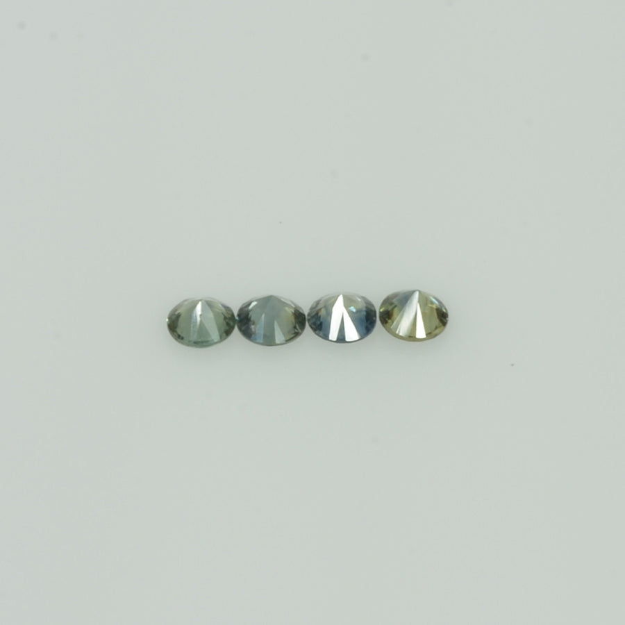 2.5-3.4 mm Natural Blue Green Teal Sapphire Loose Gemstone Round Cut