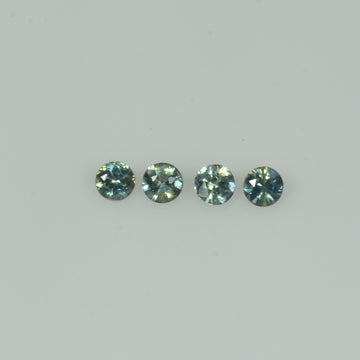 2.5-3.4 mm Natural Blue Green Teal Sapphire Loose Gemstone Round Cut