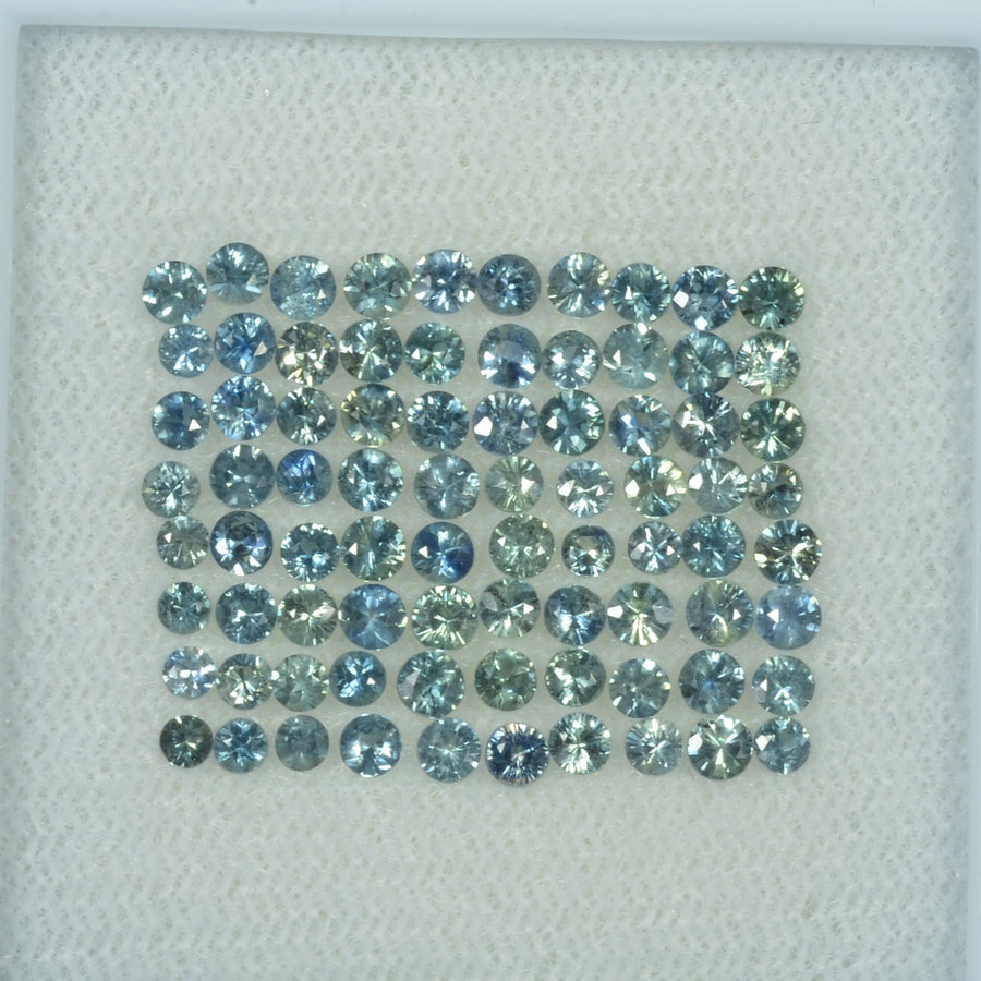 2.3-3.3 mm Natural Blue Green Teal Sapphire Loose Gemstone Round Cut