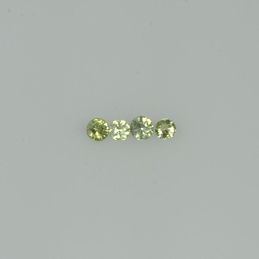 1.4-3.5  mm Natural Green Sapphire Loose Gemstone Round Diamond Cut Vs Quality Color - Thai Gems Export Ltd.