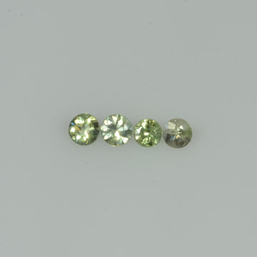 1.4-3.5  mm Natural Green Sapphire Loose Gemstone Round Diamond Cut Vs Quality Color - Thai Gems Export Ltd.