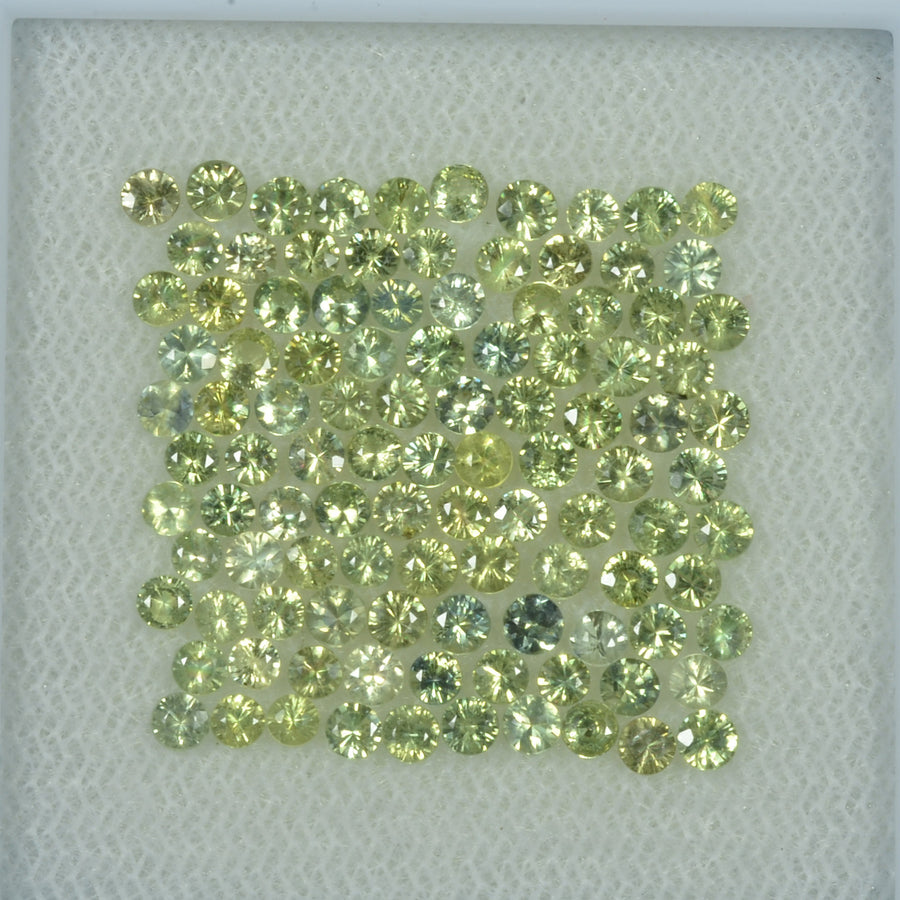 1.4-3.5  mm Natural Green Sapphire Loose Gemstone Round Diamond Cut Vs Quality Color - Thai Gems Export Ltd.