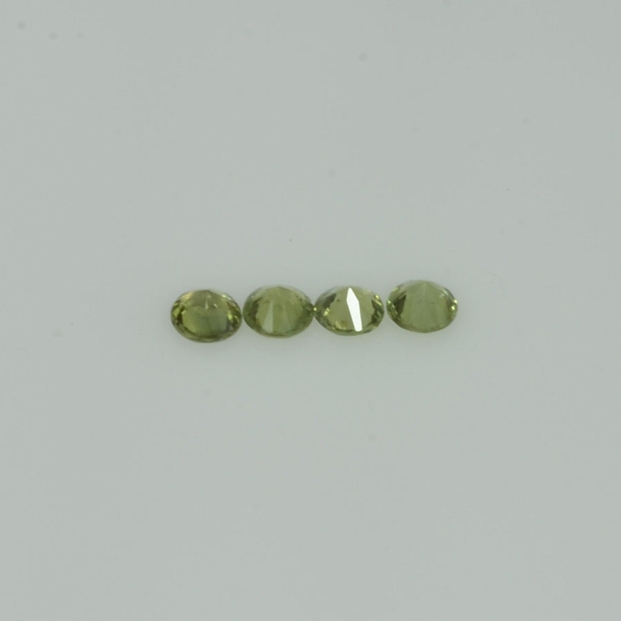 2.5-3.6 mm Natural Green Sapphire Loose Gemstone Round Diamond Cut Vs Quality Color