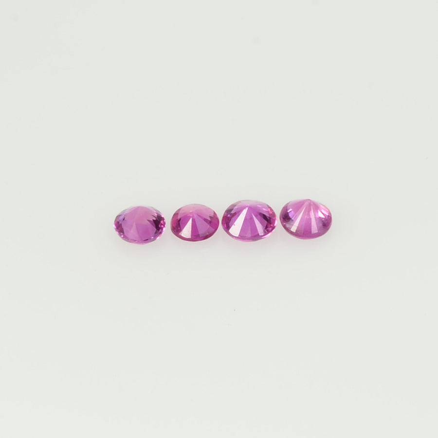 2.5 mm Natural Pink Sapphire Loose Gemstone Round Diamond Cut VS Quality A Color