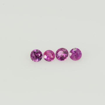 2.5 mm Natural Pink Sapphire Loose Gemstone Round Diamond Cut VS Quality A Color