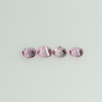 1.2-3.5 mm Natural Pink Sapphire Loose Gemstone Round Diamond Cut Cleanish Quality