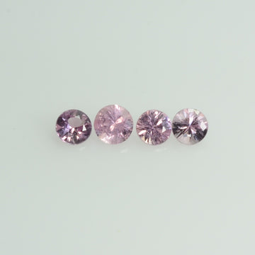 1.2-3.5 mm Natural Pink Sapphire Loose Gemstone Round Diamond Cut Cleanish Quality