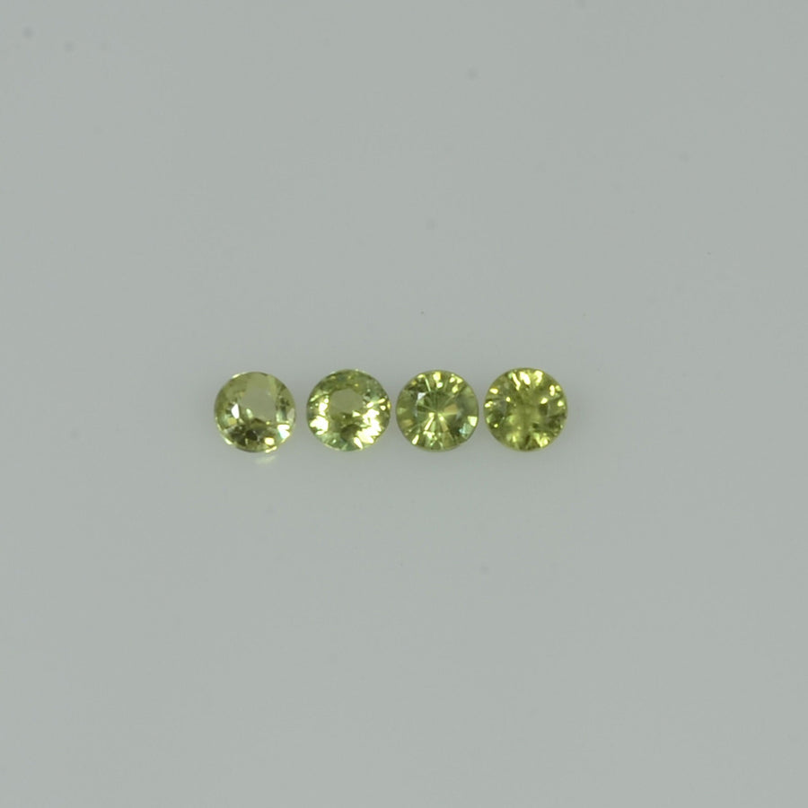 2-3.7 mm Natural Green Sapphire Loose Gemstone Round Diamond Cut Vs Quality Color