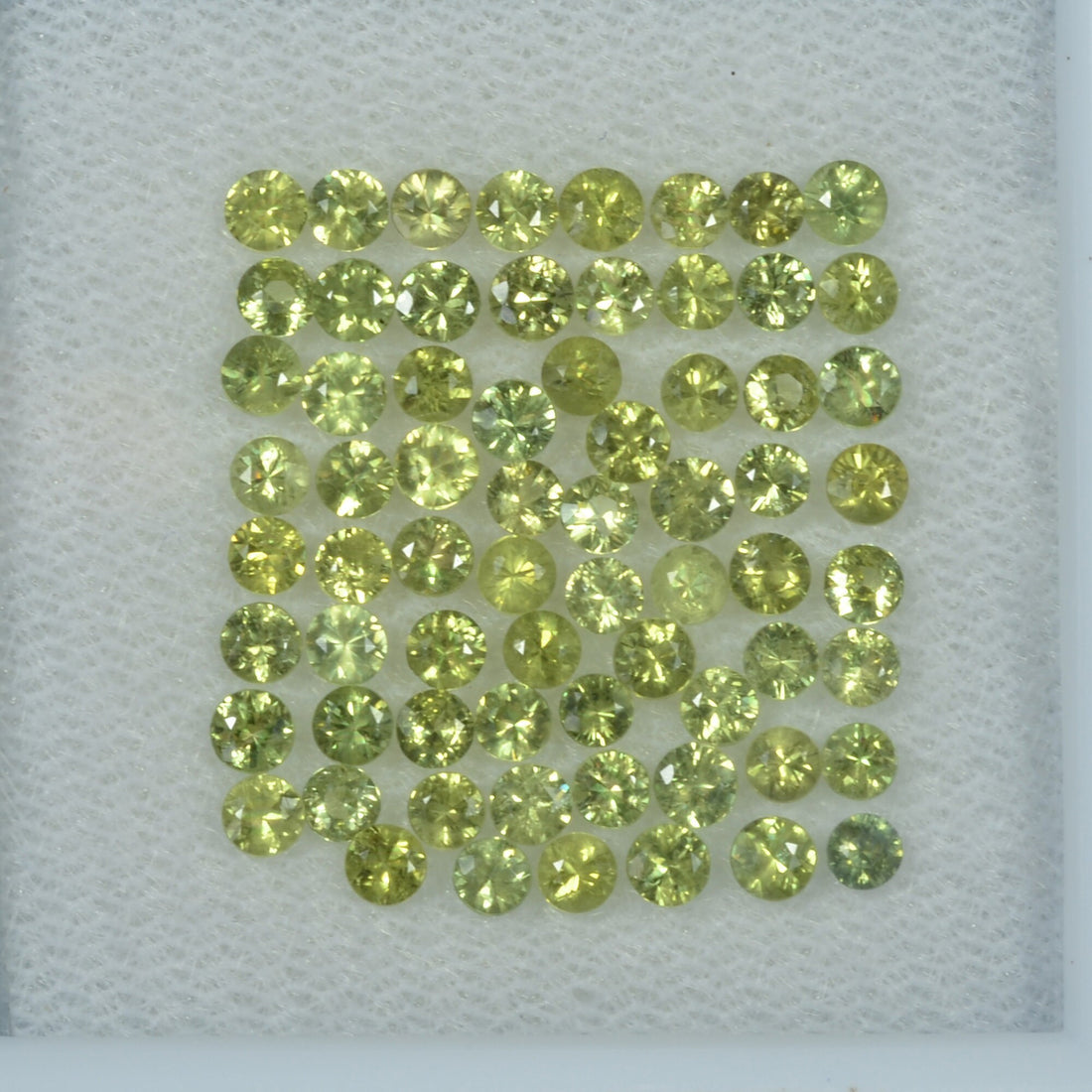 2-3.7 mm Natural Green Sapphire Loose Gemstone Round Diamond Cut Vs Quality Color