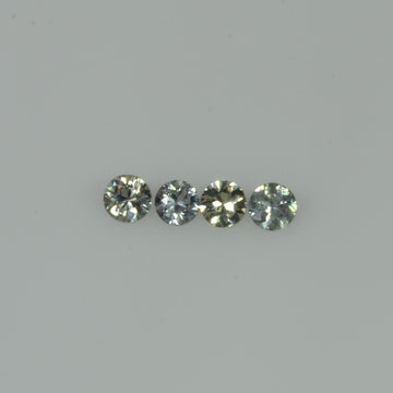 1.4-4 mm Natural Yellowish Green Sapphire Loose Gemstone Round Diamond Cut Vs Quality Color