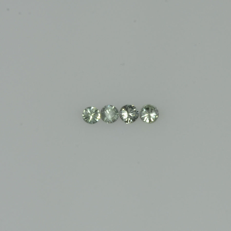 1.4-3.5  mm Natural Greenish Yellow Sapphire Loose Gemstone Round Diamond Cut Vs Quality Color