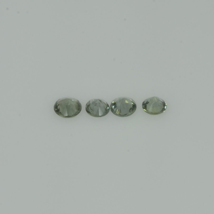 1.4-3.5  mm Natural Greenish Yellow Sapphire Loose Gemstone Round Diamond Cut Vs Quality Color