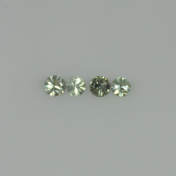 1.4-3.9 mm Natural Green Sapphire Loose Gemstone Round Diamond Cut Vs Quality Color