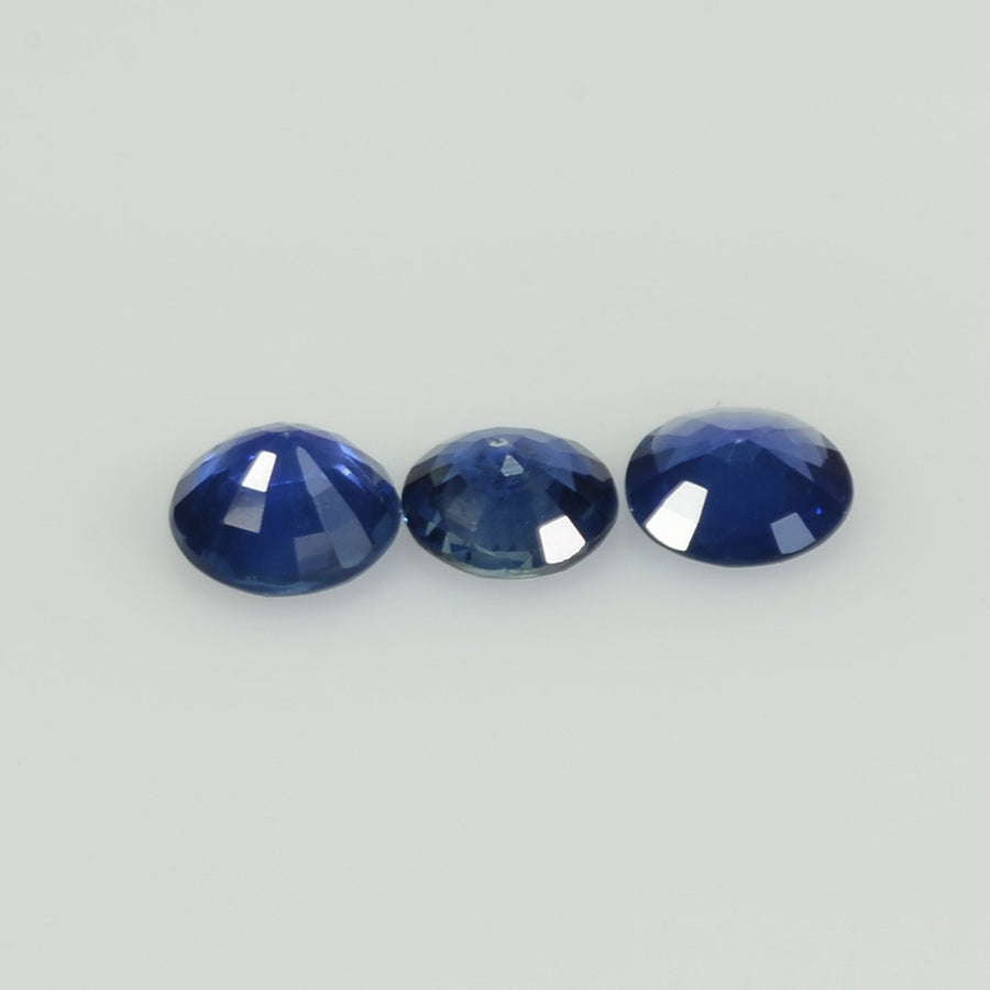 4.7-5.3 MM Natural Blue Sapphire Loose Gemstone Round Cut