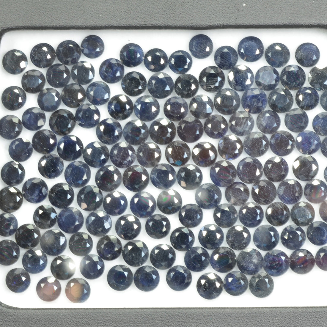 4.7-5.3 MM Natural Blue Sapphire Loose Gemstone Round Cut