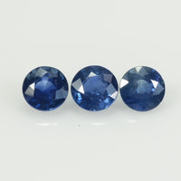 4.2-5.3 MM Natural Blue Sapphire Loose Gemstone Round Cut