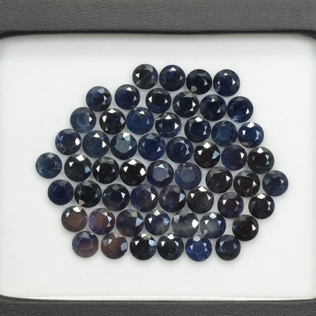 5.3-5.8 MM Natural Blue Sapphire Loose Gemstone Round Cut