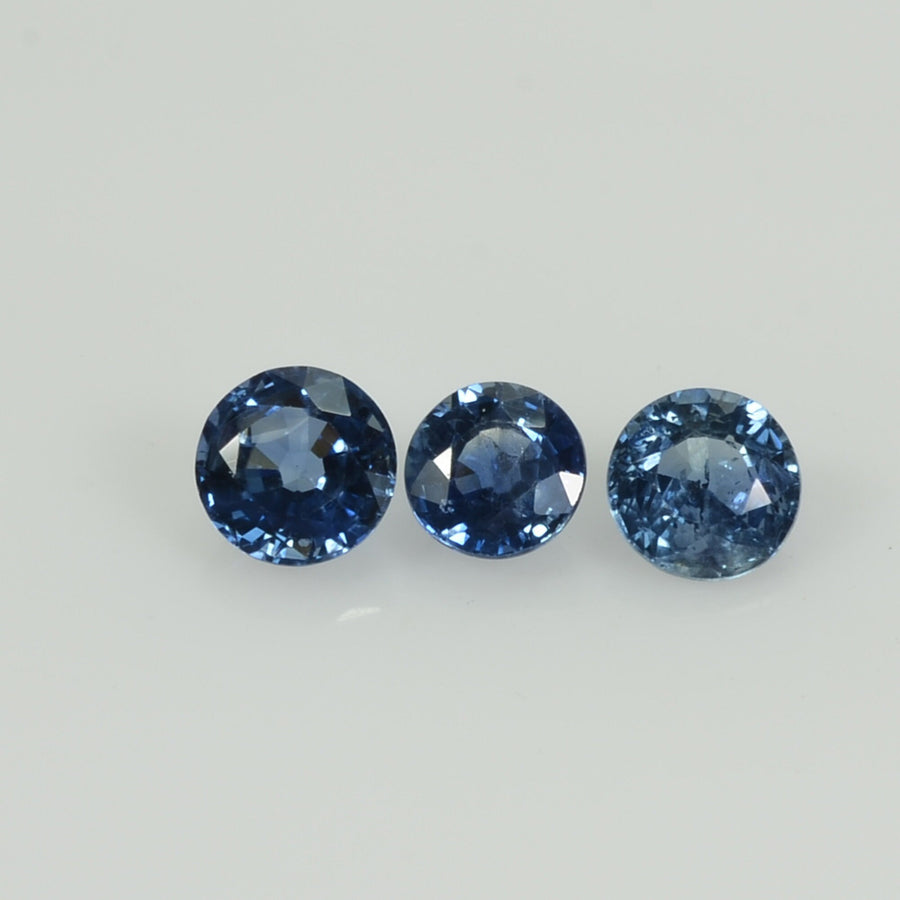 4.5-5.3 MM Natural Blue Sapphire Loose Gemstone Round Cut