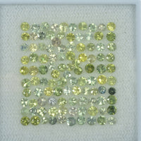 1.4-3.5 mm Natural Green Sapphire Loose Gemstone Round Diamond Cut Vs Quality Color
