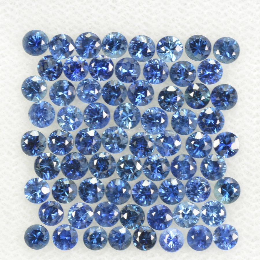 2.5 mm Natural BlueSapphire Loose Gemstone Round Diamond Cut Vs Quality Color