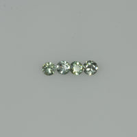 2.5-4.0 mm Natural Green Sapphire Loose Gemstone Round Diamond Cut Vs Quality Color