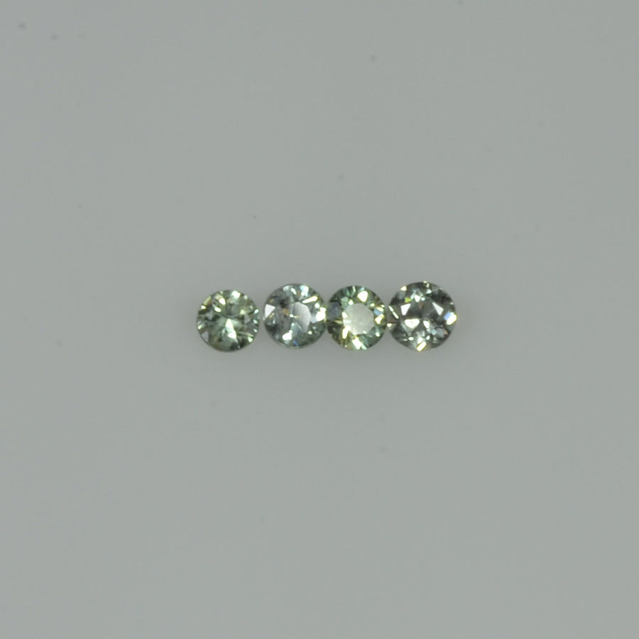 2.5-4.0 mm Natural Green Sapphire Loose Gemstone Round Diamond Cut Vs Quality Color